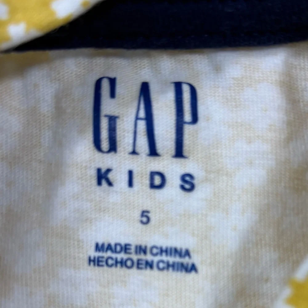 Gap Kids Yellow Floral Cotton Tiered Dress | Size 5